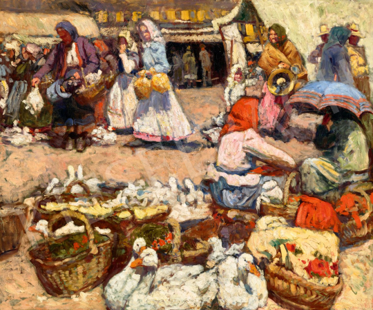 Tibor, Ernő - Fair Scene in Nagybánya, 1910s | 80th Spring Auction auction / 91 Lot