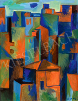  Keserü, Ilona - Red-Blue Composition (Rome, Houses on Montesacro), 1962 