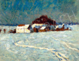  Koszta, József - Sunny Winter Landscape with Houses, c. 1920 