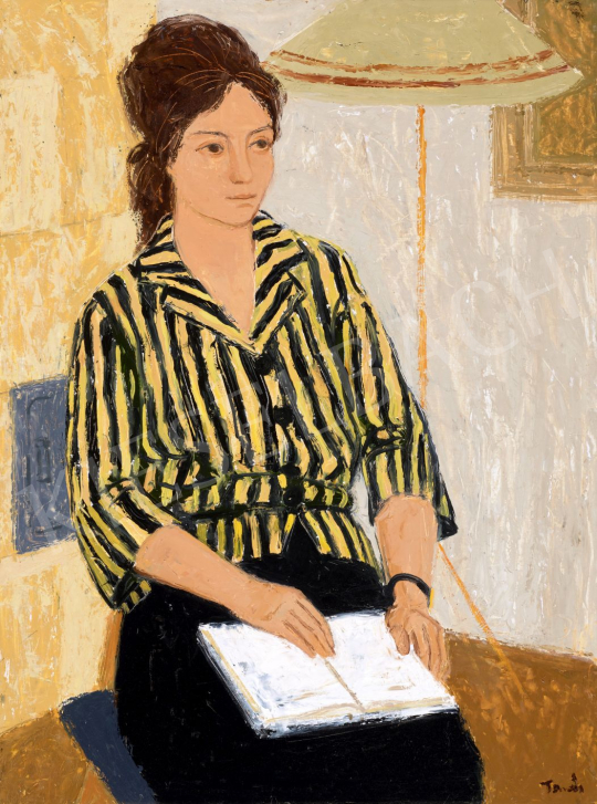 Tamás, Ervin - Young Girl in a Striped Blouse, c. 1970 | 80th Spring Auction auction / 168 Lot