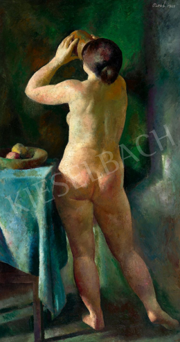  Patkó Károly - Akt műteremben (Akt korsóval), 1924 