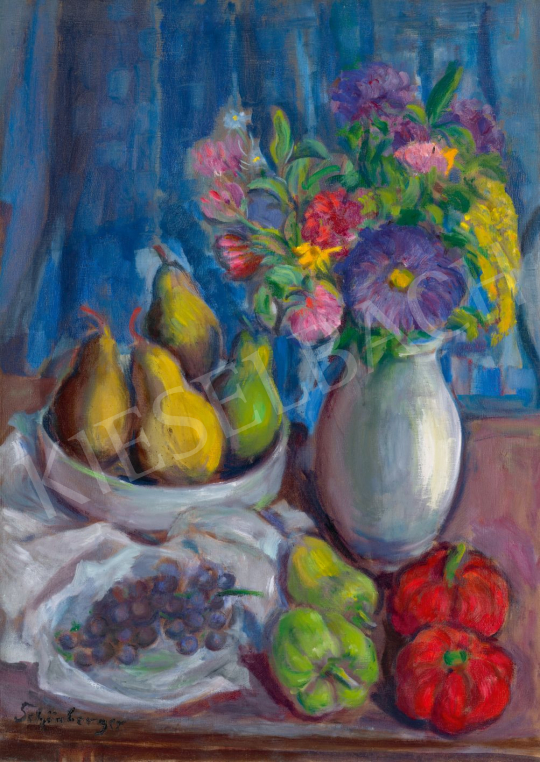  Schönberger, Armand - Still Life with Blue Drapery | 80th Spring Auction auction / 182 Lot