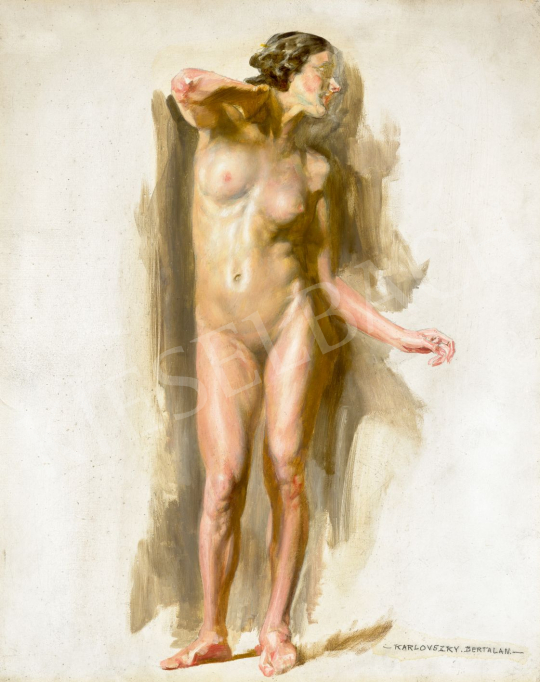  Karlovszky, Bertalan - Female Nude with Raised Hands | 80th Spring Auction auction / 185 Lot