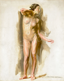  Karlovszky, Bertalan - Female Nude with Raised Hands 