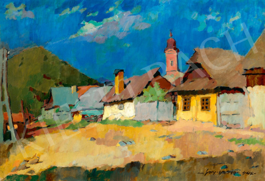 Nagy Oszkár - Nagybánya kék égbolt alatt, 1948 | 80. tavaszi aukció aukció / 189 tétel
