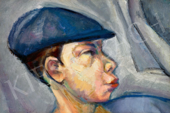 Tihanyi Lajos - Fiú képe (Fej sapkával, Önarckép sapkával), 1910 körül | 80. tavaszi aukció aukció / 197 tétel