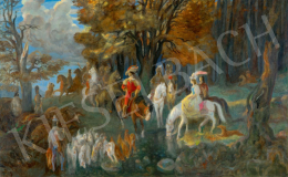  Szabó Vladimir - Mátyás király a vadászaton, 1960 körül 