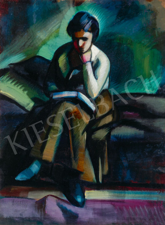  Kmetty János - Olvasó nő szobában, 1910–1912 | 80. tavaszi aukció aukció / 236 tétel