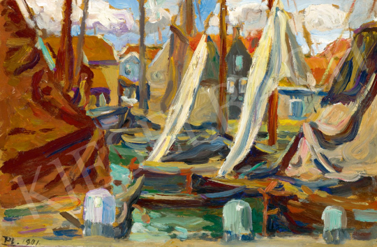  Perlmutter, Izsák - Sailboats (Volendam, Netherlands), 1901 | 80th Spring Auction auction / 242 Lot