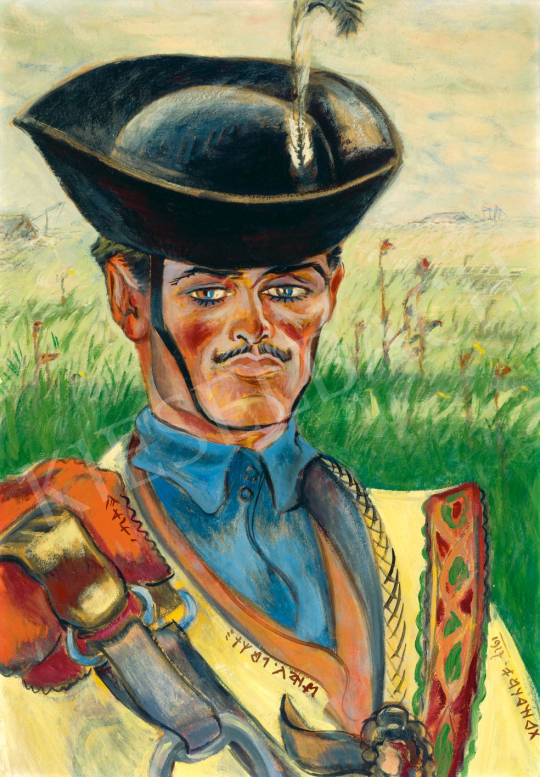 Boromisza Tibor - Virág Józsi csikós darutollas kalappal, 1929 | 80. tavaszi aukció aukció / 246 tétel