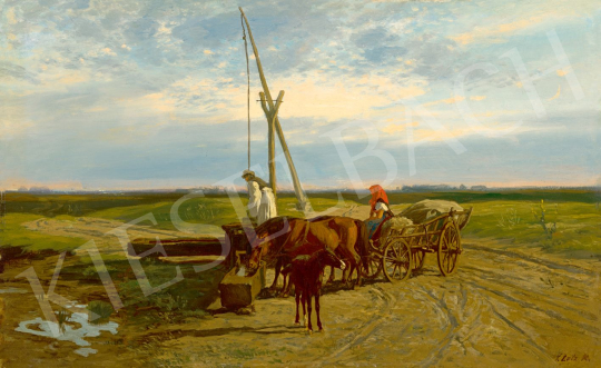  Lotz, Károly - Resting by the Well (Hungarian Landscape), 1870s | 80th Spring Auction auction / 257 Lot