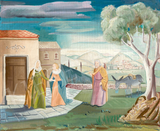  Molnár C. Pál - Látogatás, 1933 | 80. tavaszi aukció aukció / 261 tétel