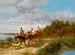 Markó András - Hazafelé (Tisza-part), 1883 