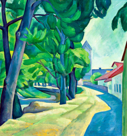 Unknown Hungarian painter - Sunny Street (Szentendre), 1920s 