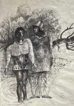 Orosz, János - A Couple in Love by a Tree, 1977 