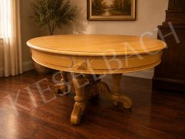  Unknown Creator - Oval oak table with carved legs (restored), second half of the 19th century 