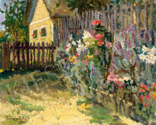 Eladó  Boemm Ritta - Napsütötte kertben, 1910-es évek festménye
