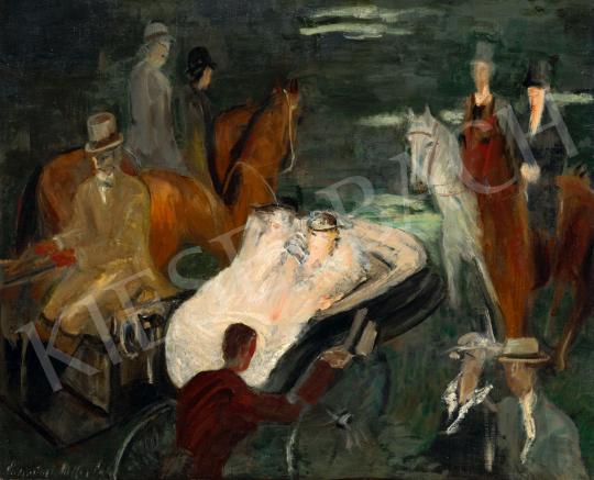 For sale Monostori Moller, Pál - In a Metropolitan Park (Paris) 's painting