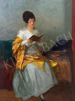  Jámbor, Lajos - Woman Reading, 1917 