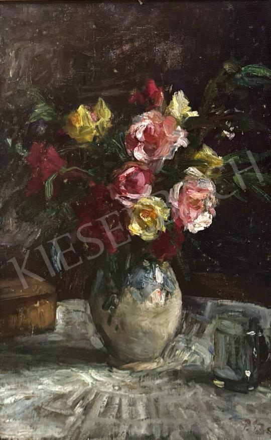 For sale P. Bak, János (Pázmándhegyi Bak János, Bak Já - Flower Still Life  's painting