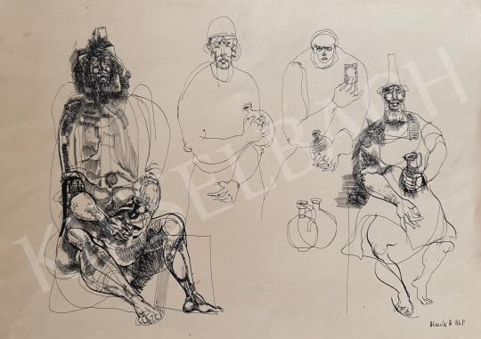 Eladó  Almásy Aladár - Ivászat, 1968  festménye