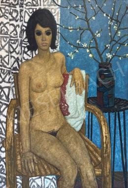  Czene Béla - Ülő akt, 1972 