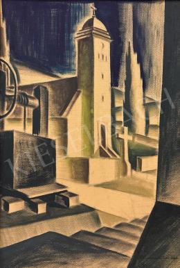 Hamza, Tibor - In Front of the Church (Main Square), 1936 