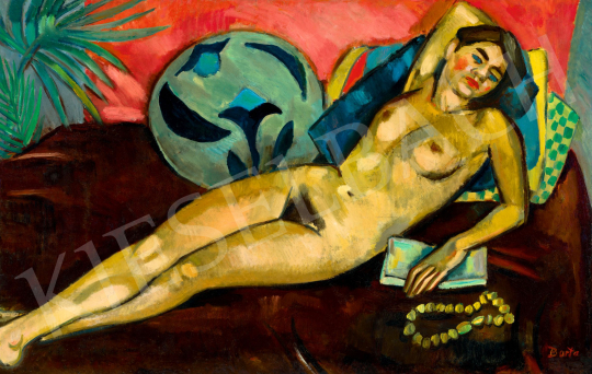  Barta László - Párizsi modell mintás párnákkal, 1930-as évek | 81. Őszi Aukció aukció / 15 tétel