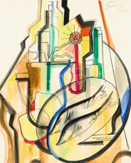  Csató György - Art deco csendélet, 1930 