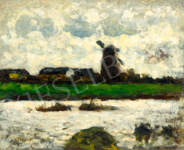  Koszta, József - Windmill by the Riverbank, 1910s 