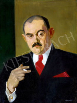 Medveczky Jenő - Az igazgató (Vörös nyakkendős férfi monoklival), 1930 körül 