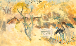  Szőnyi István - Zebegényi veteményesben, 1940-es évek vége 