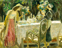 Márk, Lajos - Getting Ready for the Garden Party (Waiting for Guests), c. 1920 