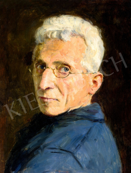  Glatz Oszkár - Kék kabátos önarckép, 1930 