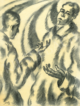 Schadl János - Expresszív jelenet (Hommage a El Greco), 1917 