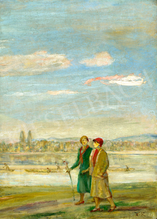  Kernstok, Károly - Rowers on the Danube (Walkers on the Nyergesújfalu Danube Shore)  | 81th Autumn auction auction / 154 Lot