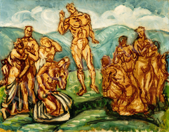  Pór Bertalan - Hegyibeszéd, 1911 | 81. Őszi Aukció aukció / 158 tétel