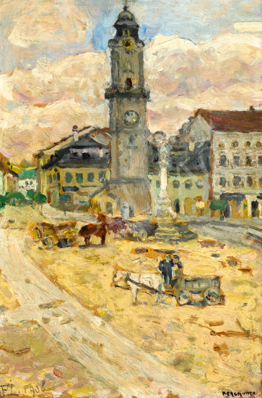  Perlmutter, Izsák - Main Square of Besztercebánya  | 81th Autumn auction auction / 162 Lot