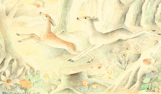 Klie, Zoltán - Homesickness (Deer Running Towards the Sunset), 1947  | 81th Autumn auction auction / 168 Lot