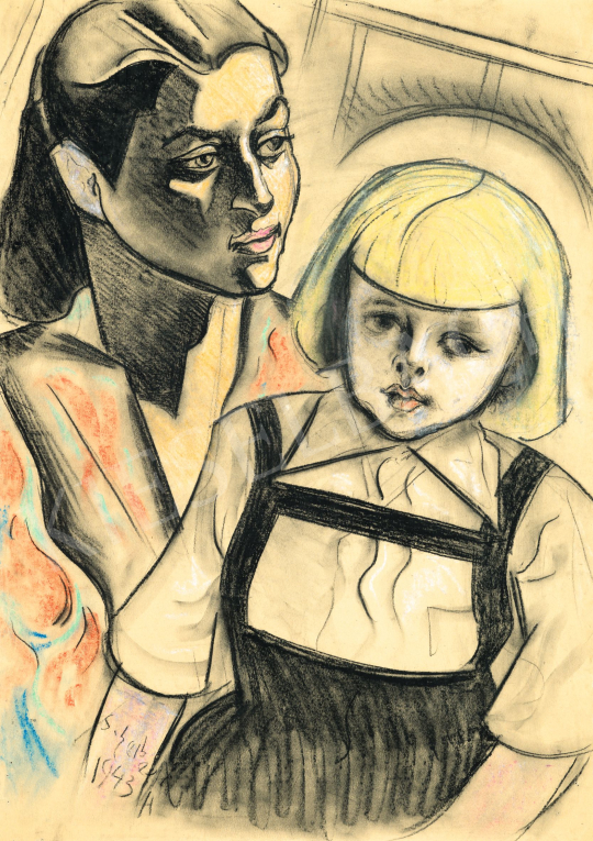  Scheiber, Hugó - Mother with Her Child, 1943 | 81th Autumn auction auction / 178 Lot
