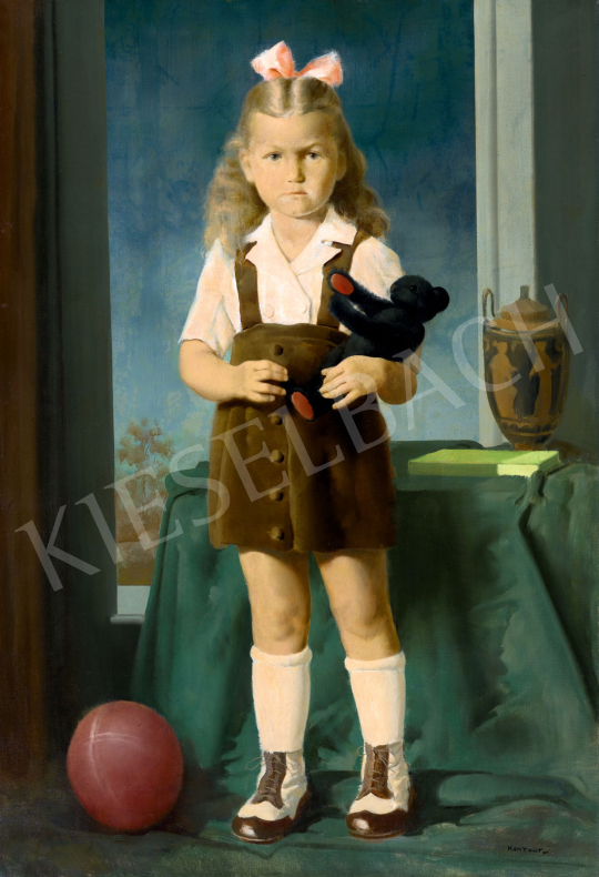  Kontuly Béla - Kislány görög vázával (Klasszicizmus), 1930-as évek közepe | 81. Őszi Aukció aukció / 179 tétel