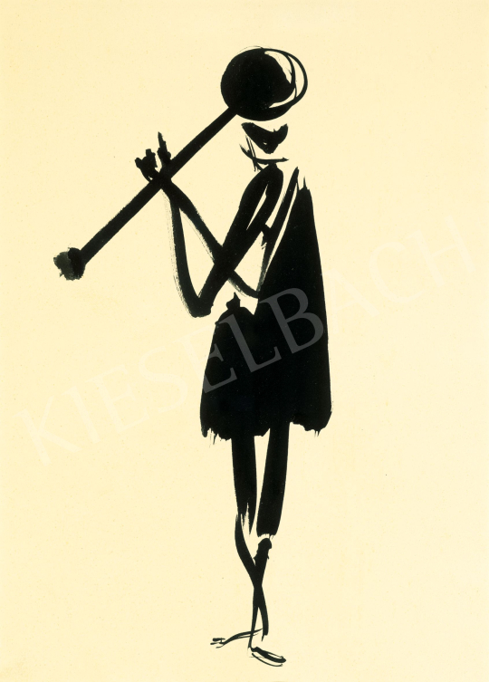  Korniss, Dezső - Flute Player  | 81th Autumn auction auction / 194 Lot