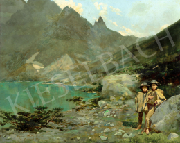  Kazimierz Bienkowski - Fiúk a tóparton a Tátrában, 1897 