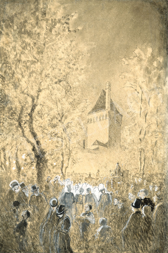  Mednyánszky, László - Evening Under the City Wall, 1880s  | 81th Autumn auction auction / 213 Lot