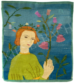  Benkő Erzsébet - Fiatal lány harangvirággal (Fiatalság), 1940 
