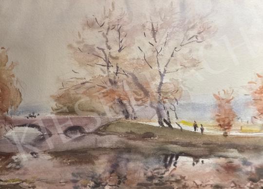 For sale Diósy, Antal (Dióssy Antal) - Waterside landscape in autumn 's painting