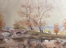 Diósy, Antal (Dióssy Antal) - Waterside landscape in autumn 