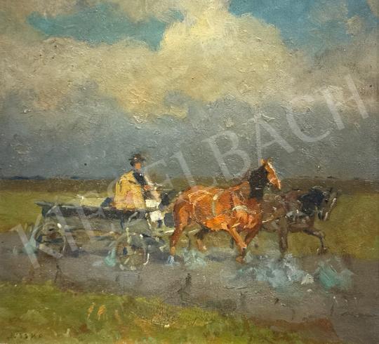 For sale Juszkó, Béla - Horse-drawn wagon 's painting