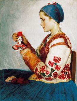  Glatz, Oszkár - Girl with her Doll 