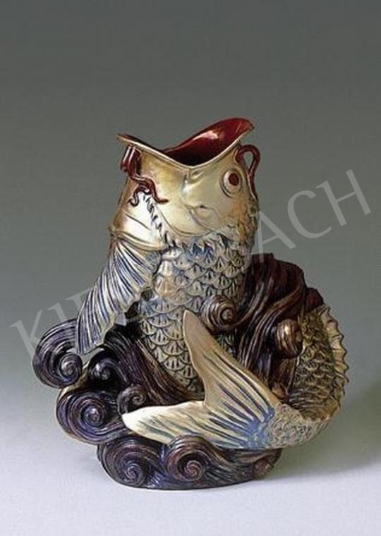 Ismeretlen iparművész - Zsolnay hal formájú váza | 4. Aukció aukció / 291a tétel